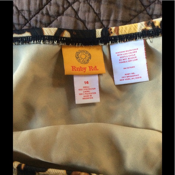 Ruby Rd Animal Print Skirt - Picture 4 of 4