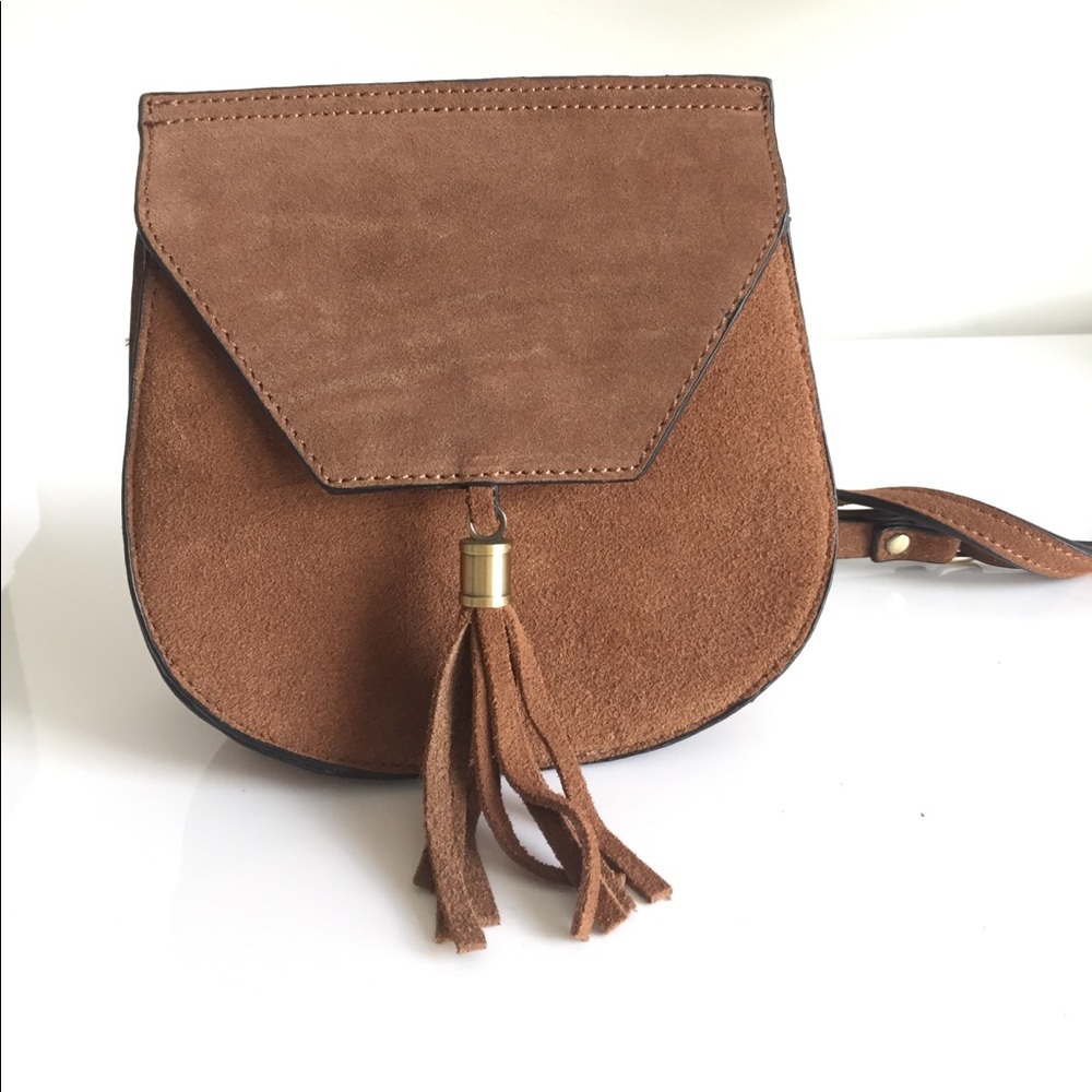 Brown Suede Nila Anthony Crossbody Bag