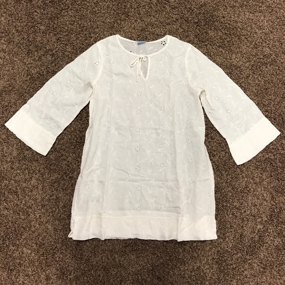 Ditti Cotton Swimsuit Cover-up Lace Sz M