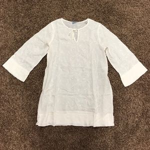 Ditti Cotton Swimsuit Cover-up Lace Sz M