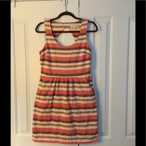 Striped linen dress from LOFT
