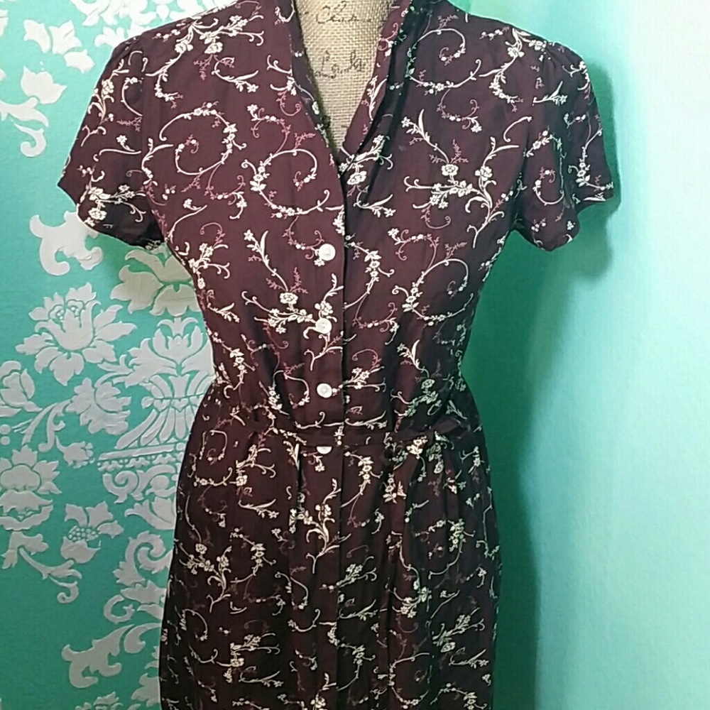 Floral button-up dress