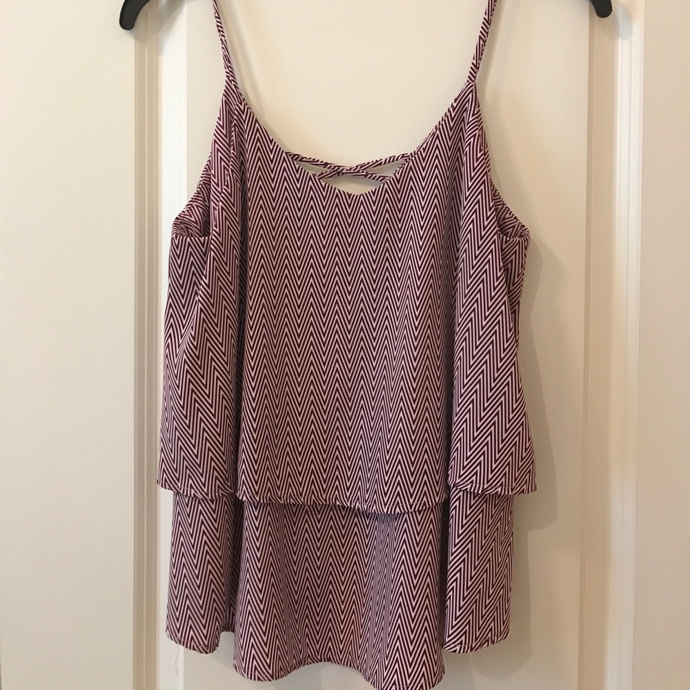 🏈gameday🏈 maroon tank top chevron pattern - Picture 1 of 4