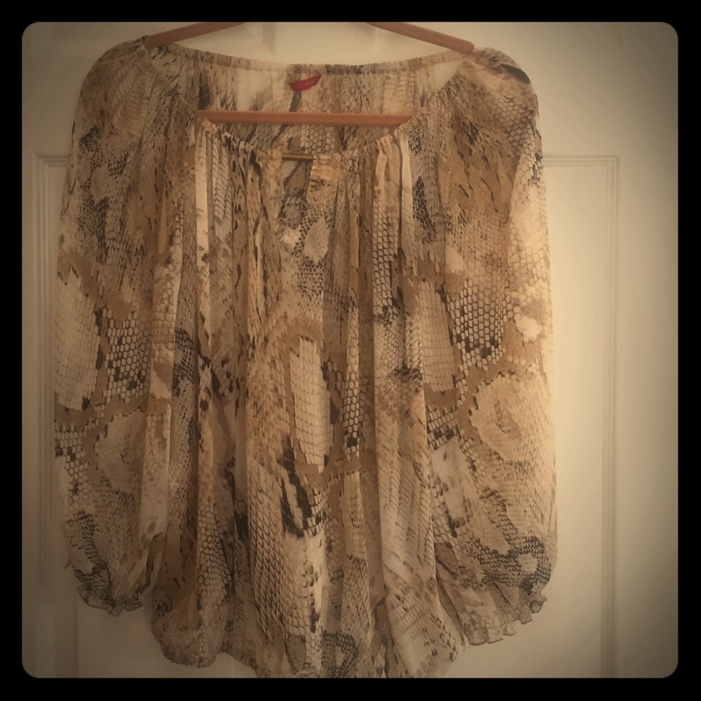 Crocodile Print Blouse