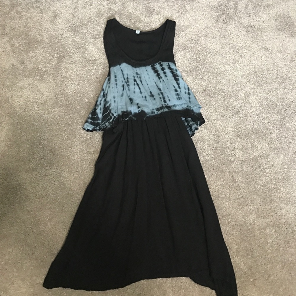 Dark and light blue sundress