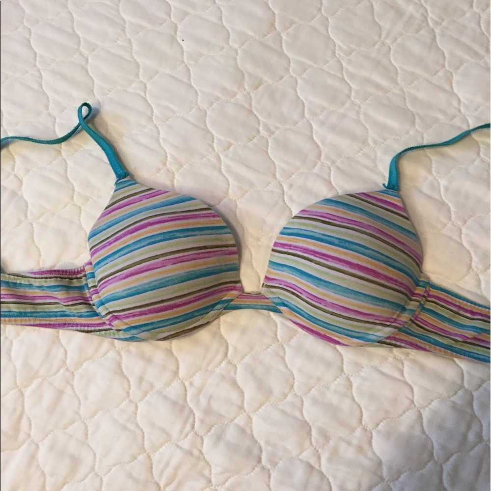 Victoria's Secret striped Cotton Push Up Bra
