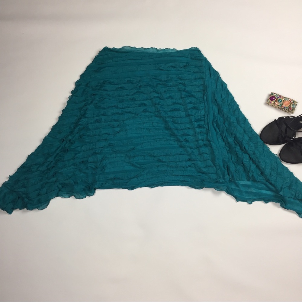 Teal Shaw perfect pop of color accessory ruffled