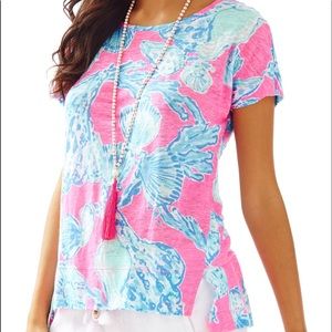 XS Lilly Pulitzer Mikela Top-Pink Pout Barefoot 🌺