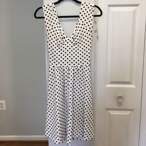 Anthropologie Black and White Polka Dot Dress