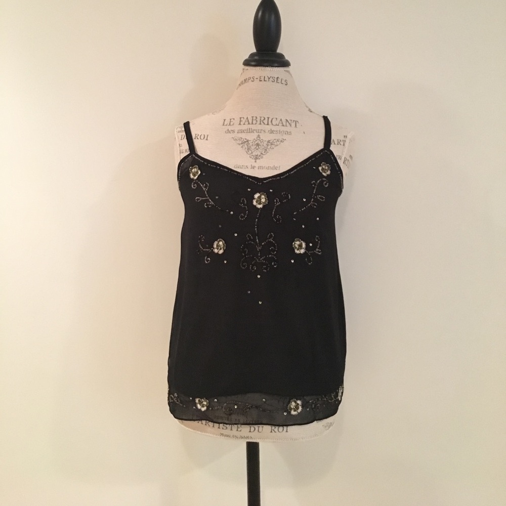 Bead Embroidered Tank