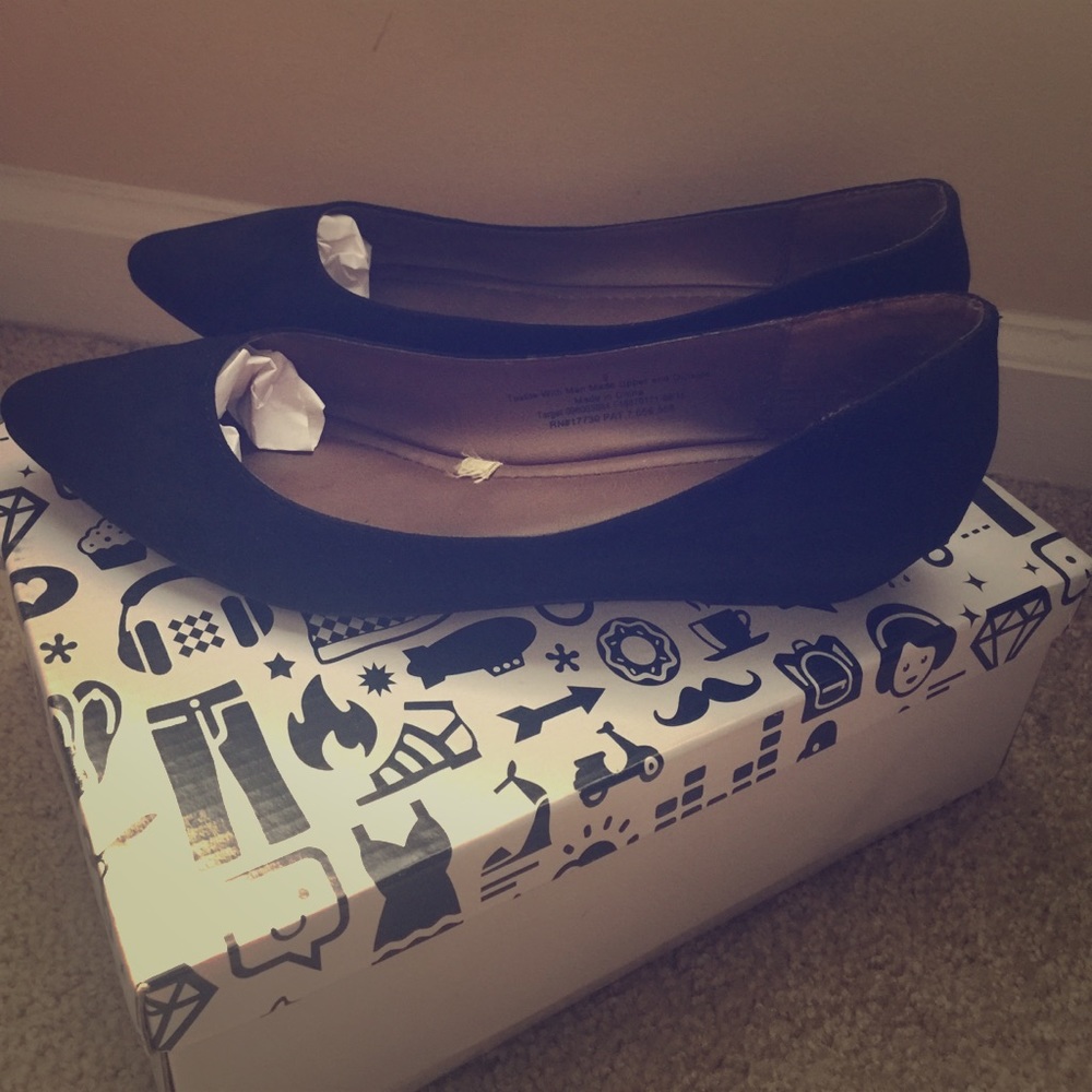 Merona Suede Black Flat