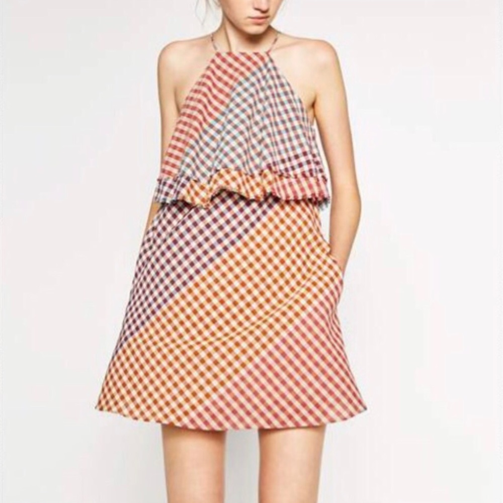 ❌SOLD ❌ Zara multicolored gingham dress