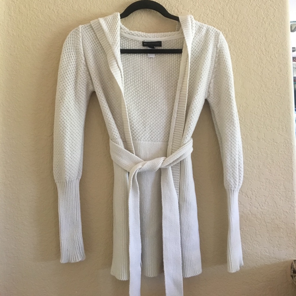 Mango sweater hoodie with a belt