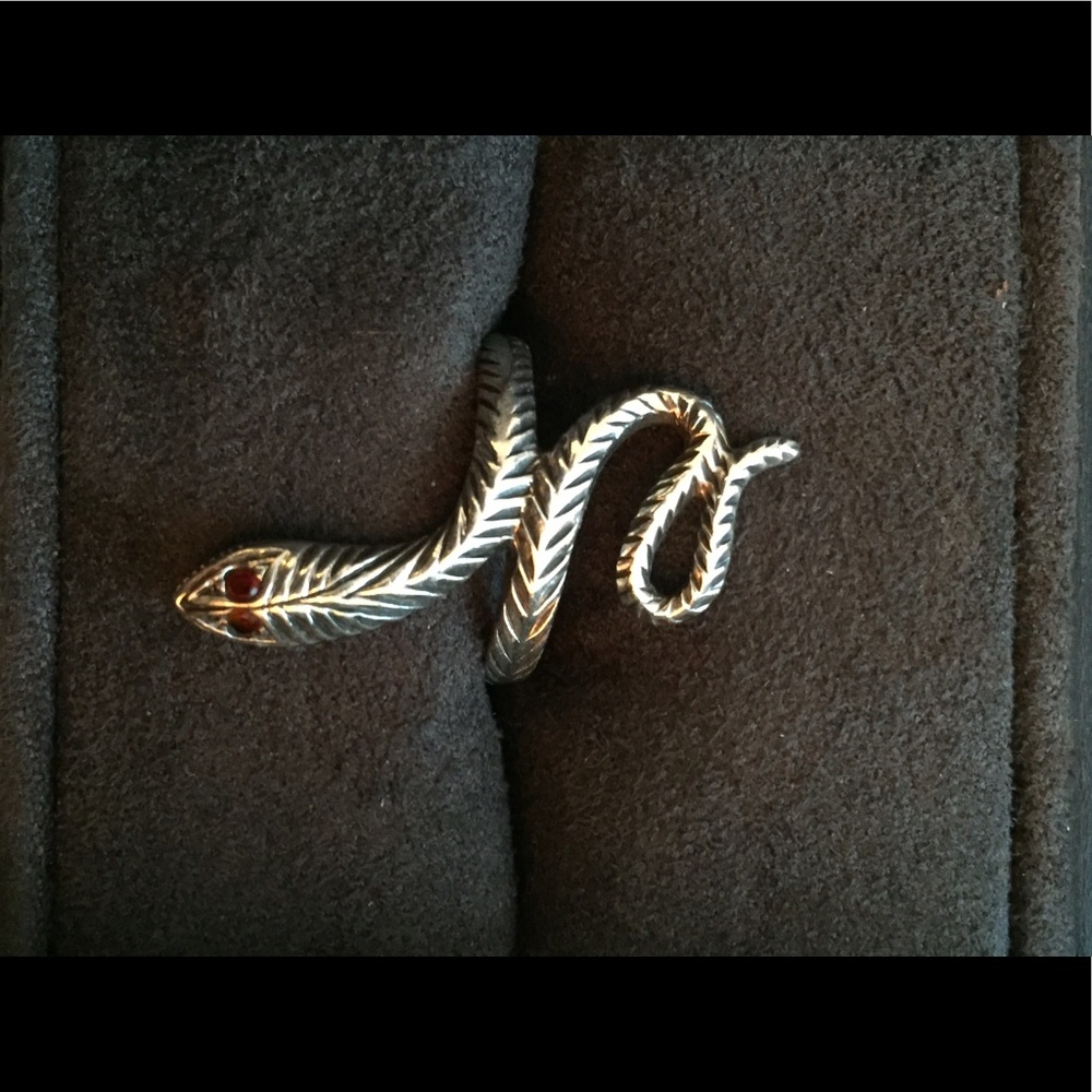 Sterling Silver Serpent Ring - 6