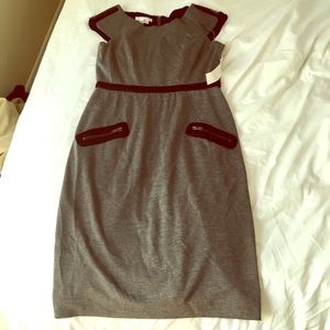 Grey and black work dress