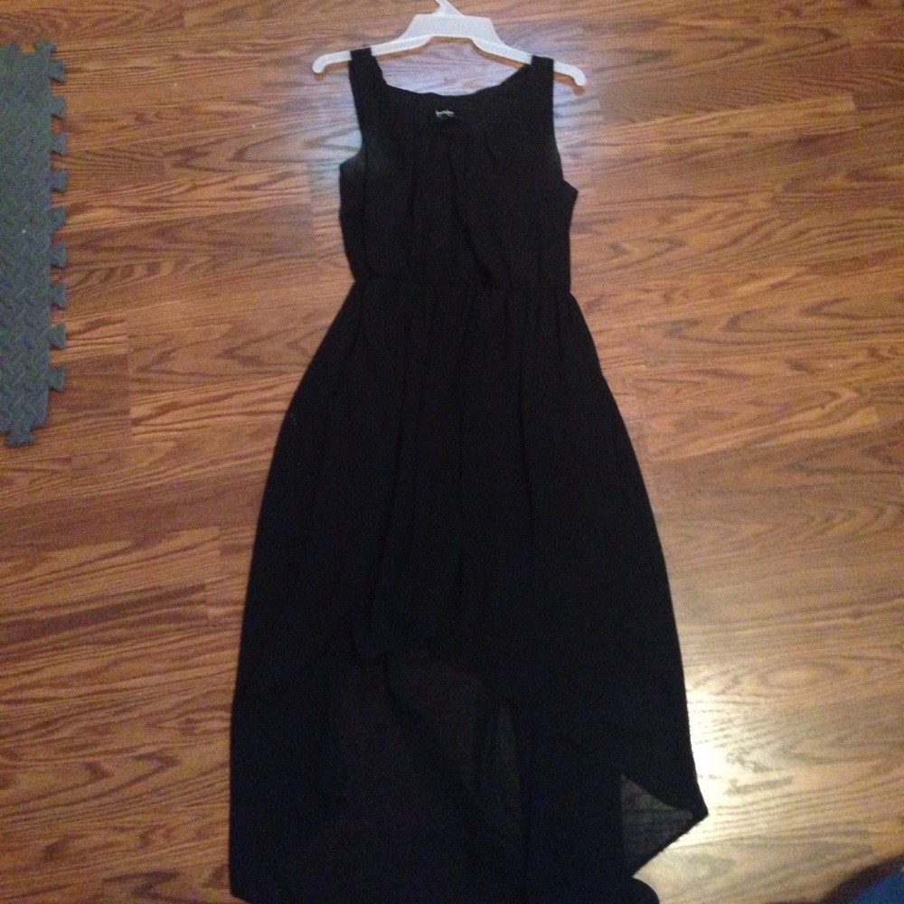 Black high low dress