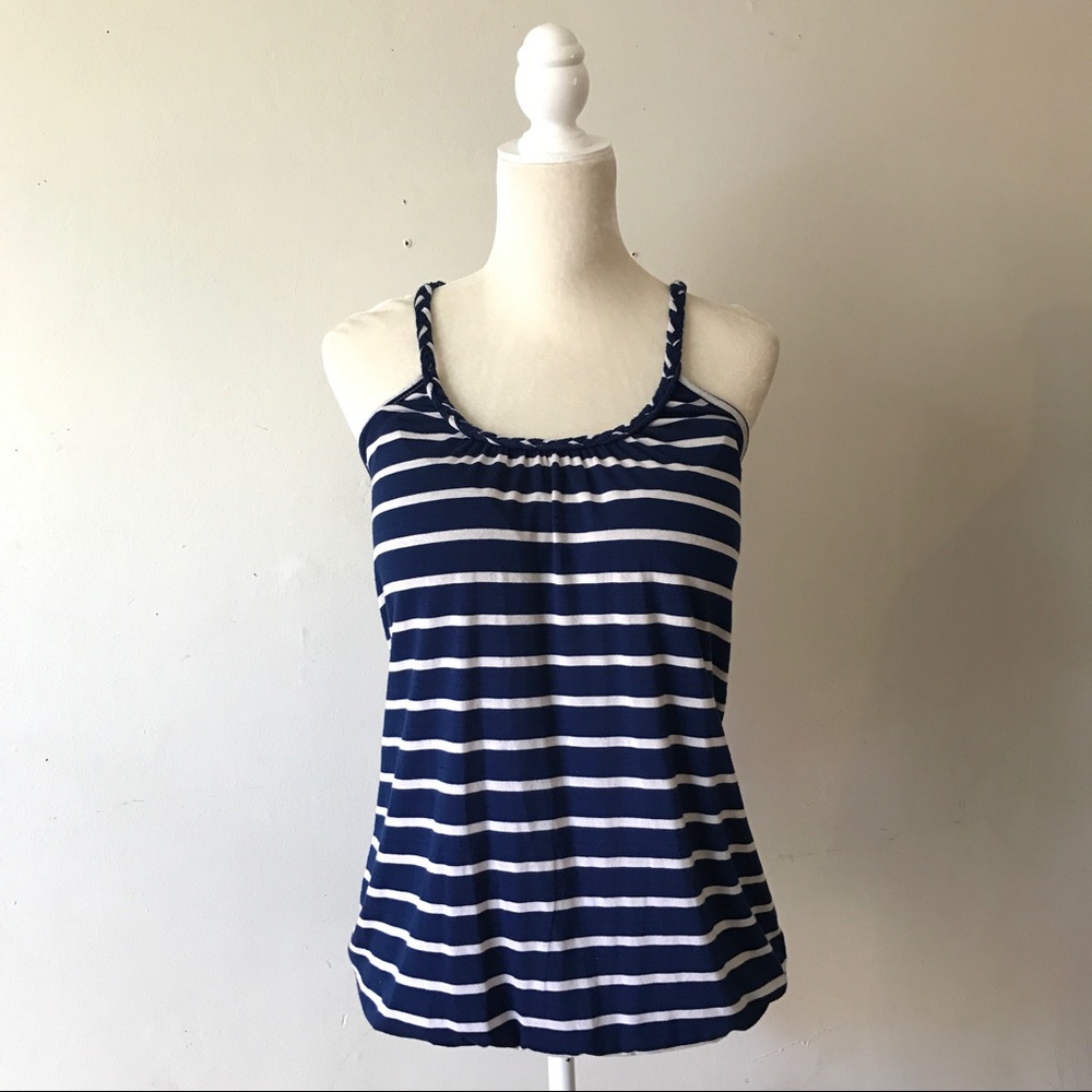 Body Central Striped Crochet Tank