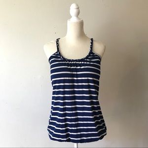 Body Central Striped Crochet Tank