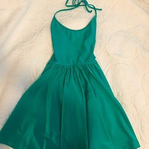 Green American Apparel spandex halter dress
