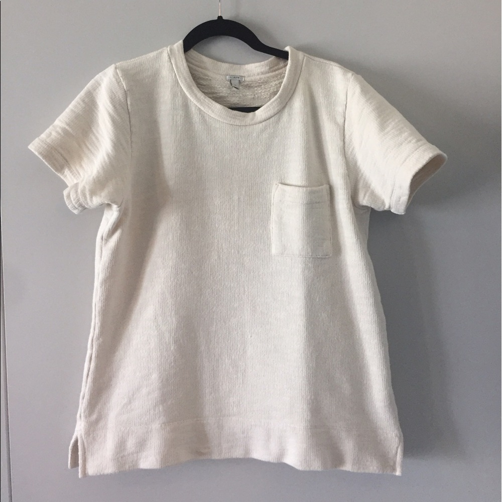 J. crew cream short sleeve sweatshirt