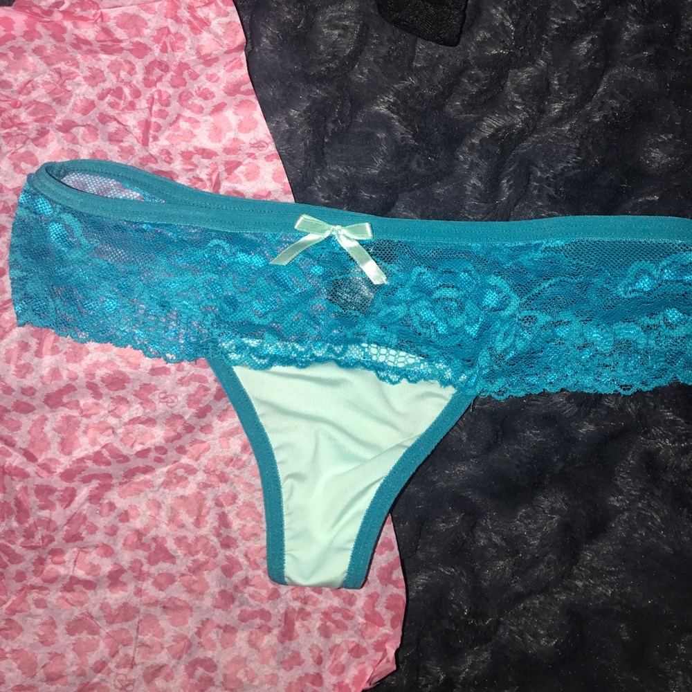 New Teal Lace Thong