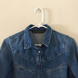 Zara Denim Top