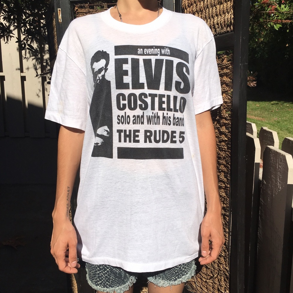 1980's ELVIS COSTELLO authentic vintage t shirt