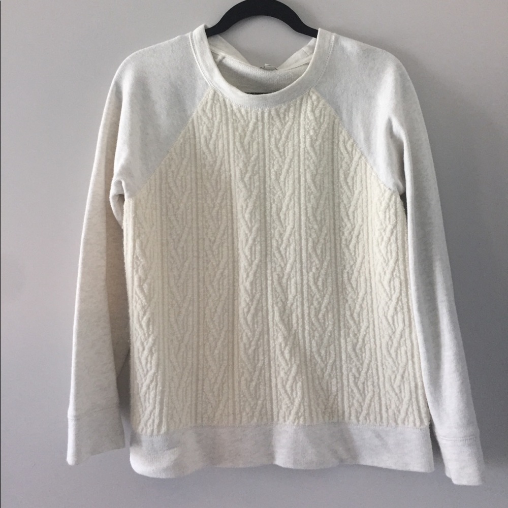 J. Crew cream women's pullover sweatshirt