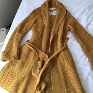 Anthropologie mustard sweater