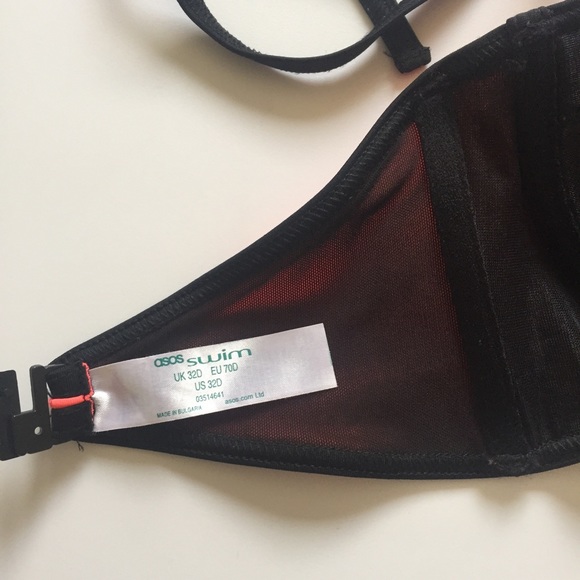 ASOS bikini top NWOT hot orange - Picture 3 of 3