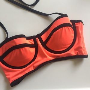 ASOS bikini top NWOT hot orange