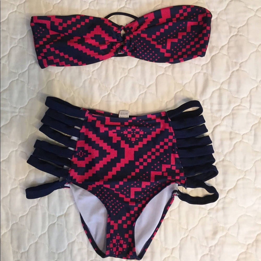 Navy and Pink Bikini