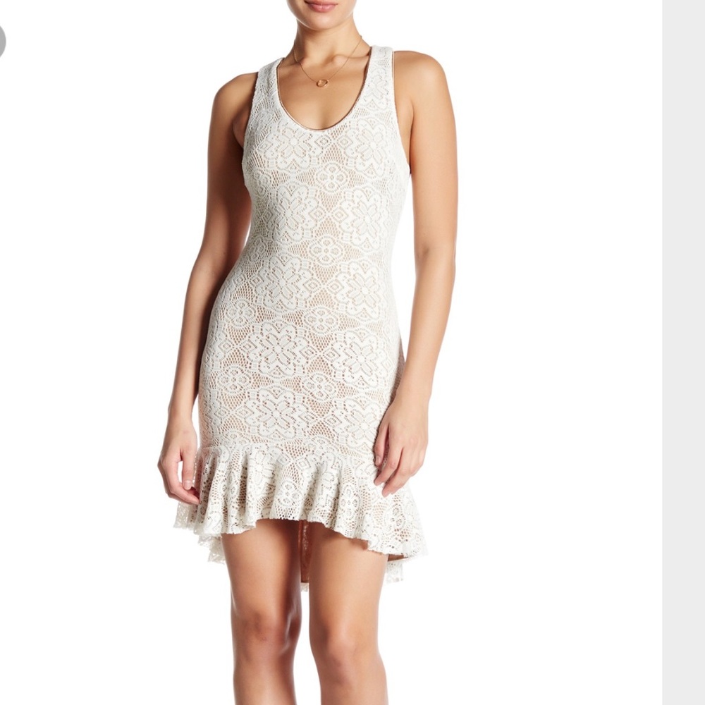 DRESS THE POPULATION Sleeveless Lace Dress