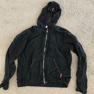 Hard Tail Womens Silky Hoodie/Jacket Dark Green