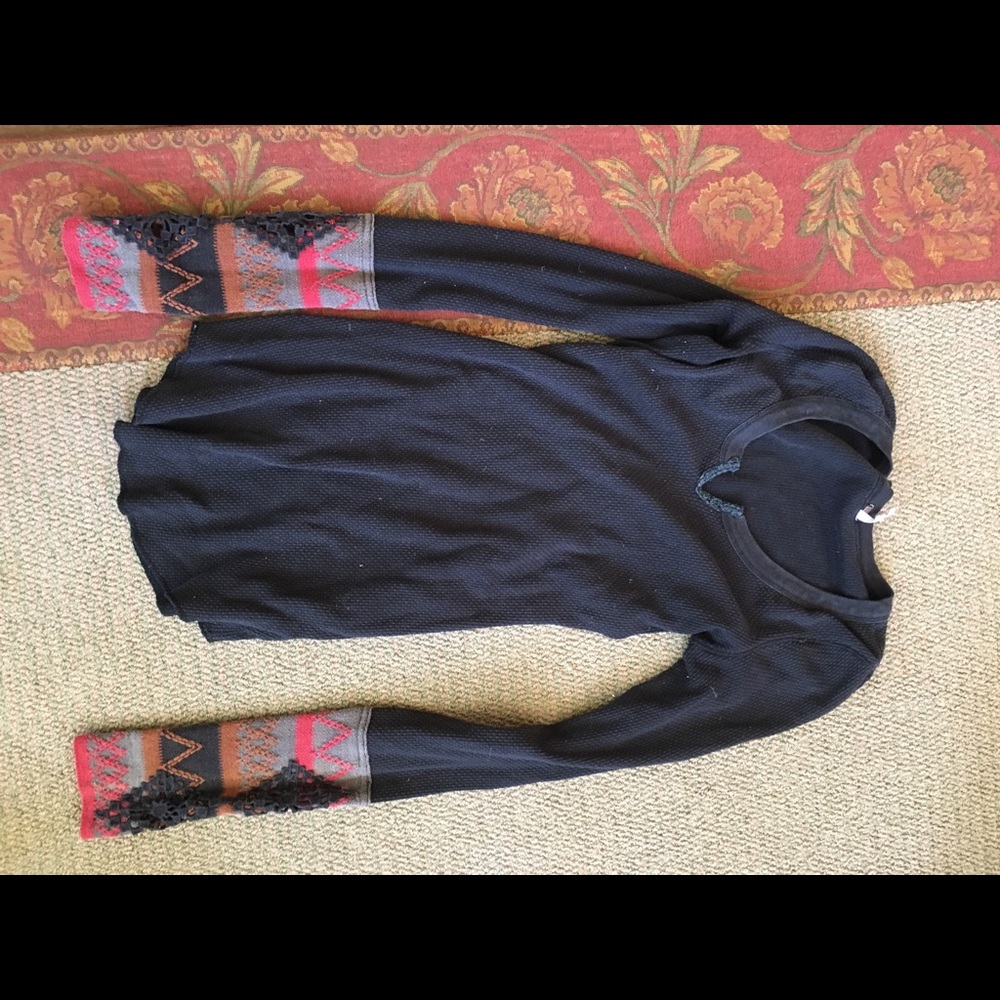 Free People waffle shirt