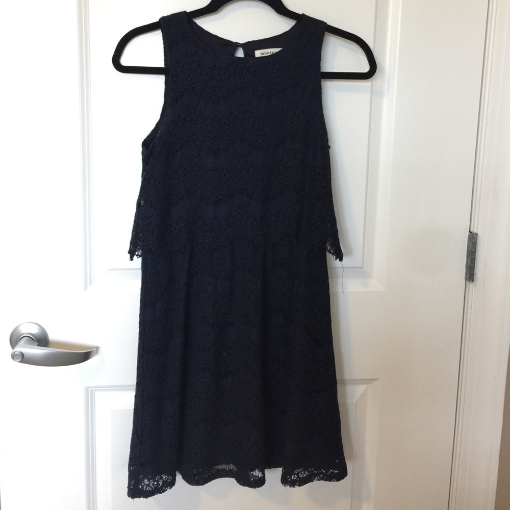 Navy lace dress, size S