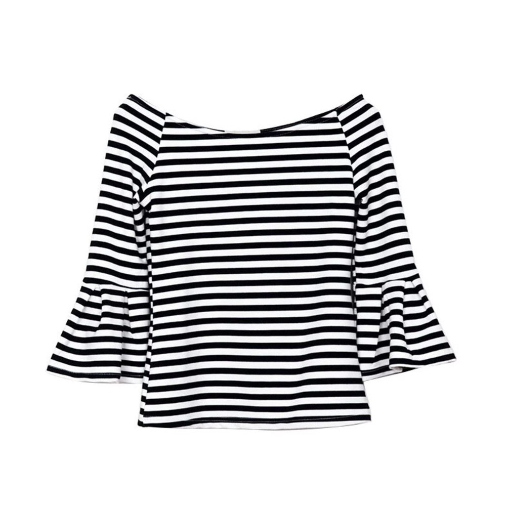 Bare Shoulder Bell Sleeve Top S-M - Picture 6 of 8
