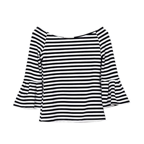 Bare Shoulder Bell Sleeve Top S-M - Picture 6 of 8