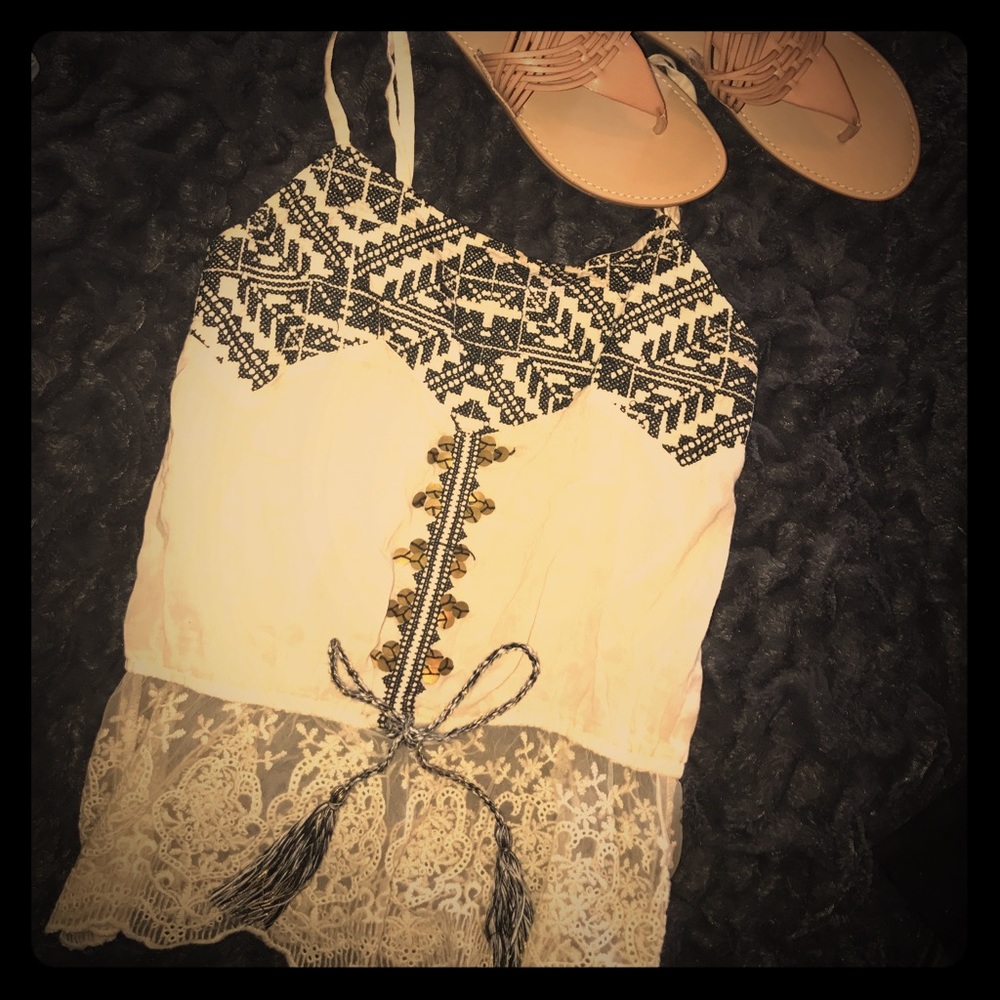 Gimmicks Cream with Lace Top!!