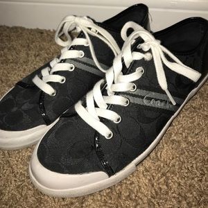Black Coach sneakers