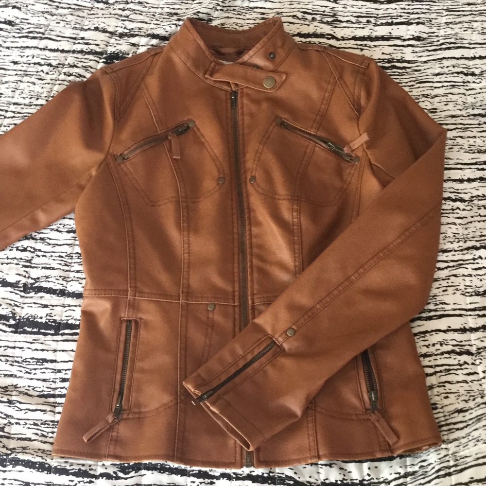 Frida imitation leather jacket size S (2-4)