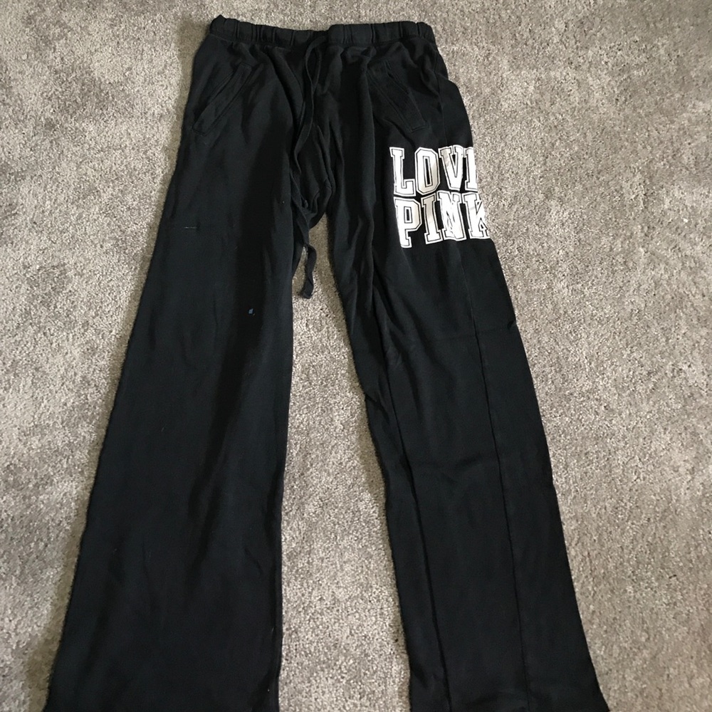 Love pink boyfriend style sweatpants