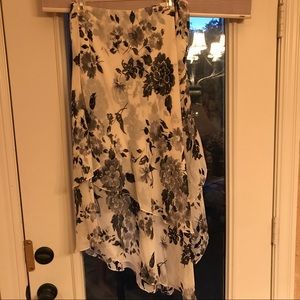 Lauren Ralph Lauren Black/white Floral Skirt