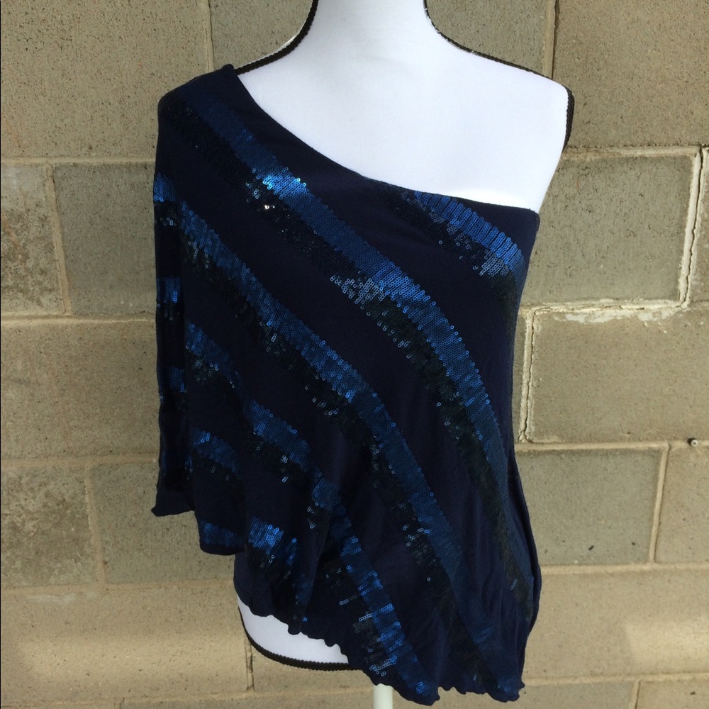 One shoulder sequined top
