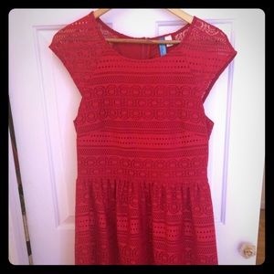 Red lace dress, size large
