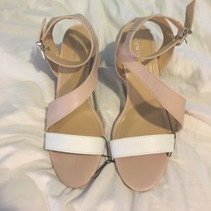 Pink and white wedges