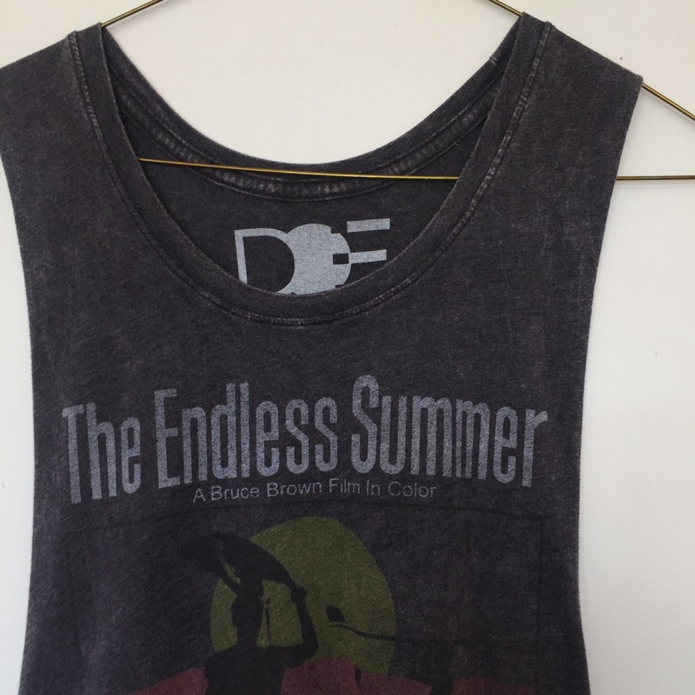 Urban Outfitters grey graphic muscle tank
