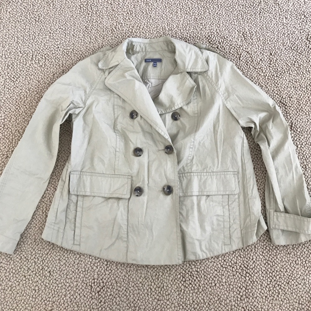 Vince Khaki Double-Breasted Jacket Women's Small