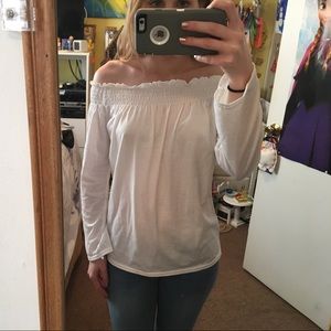 White off the shoulder top