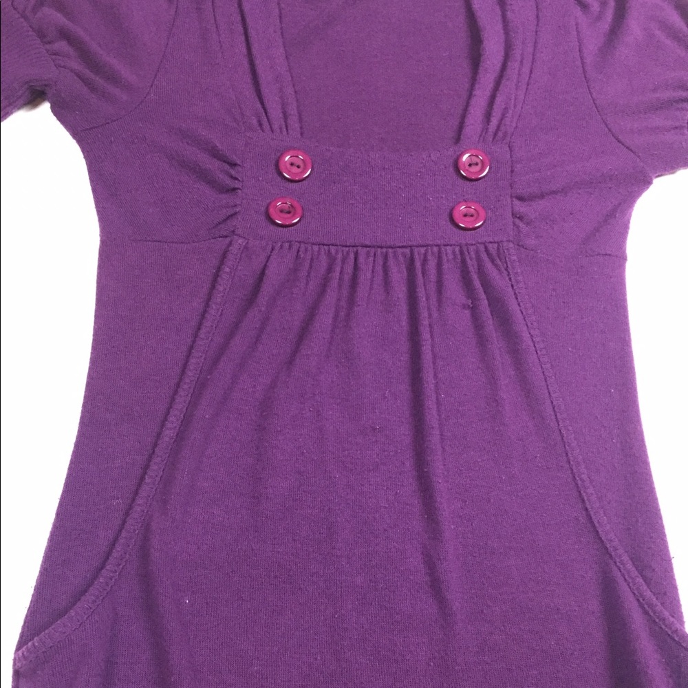 Royal purple 👑 sweater dress long shirt SZ S